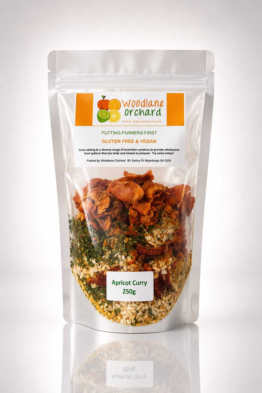 ultimate gluten free and vegan apricot curry ready to go for your meal. make your midweek meal easy and delicious