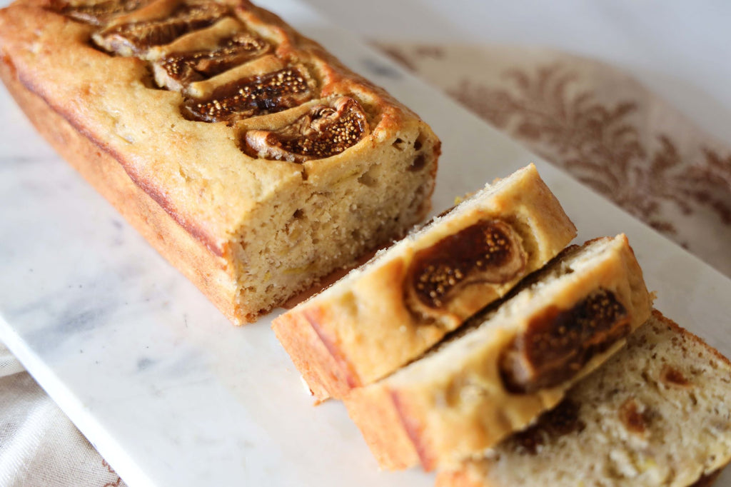 the ultimate banana and fig bread that is gluten free and dairy free