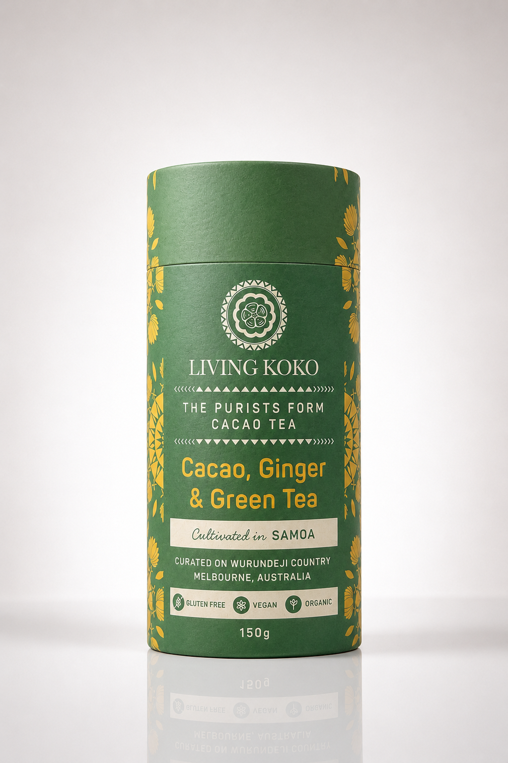 Living Koko Cacao, Ginger & Green Tea 150g