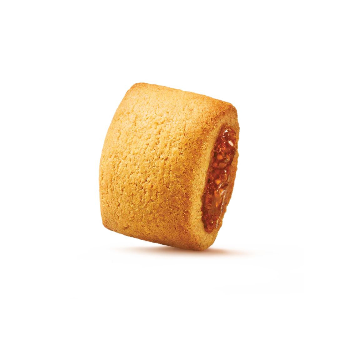 Settembrini Biscuit with fig jam filling on a white background