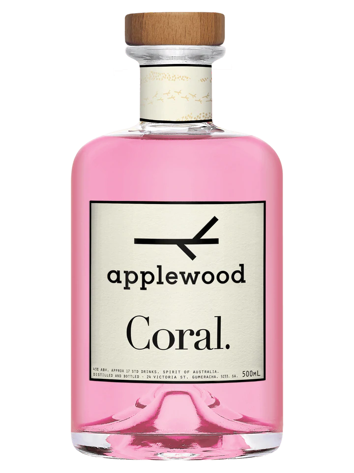 applewood coral gin is a premium australian made coastal blush gin with unique australian seaside botanicals
