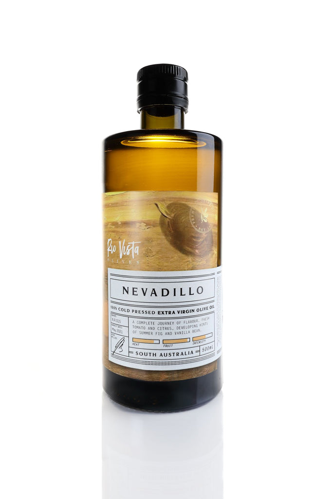 premium nevadillo blanco extra virgin olive oil by rio vista olives