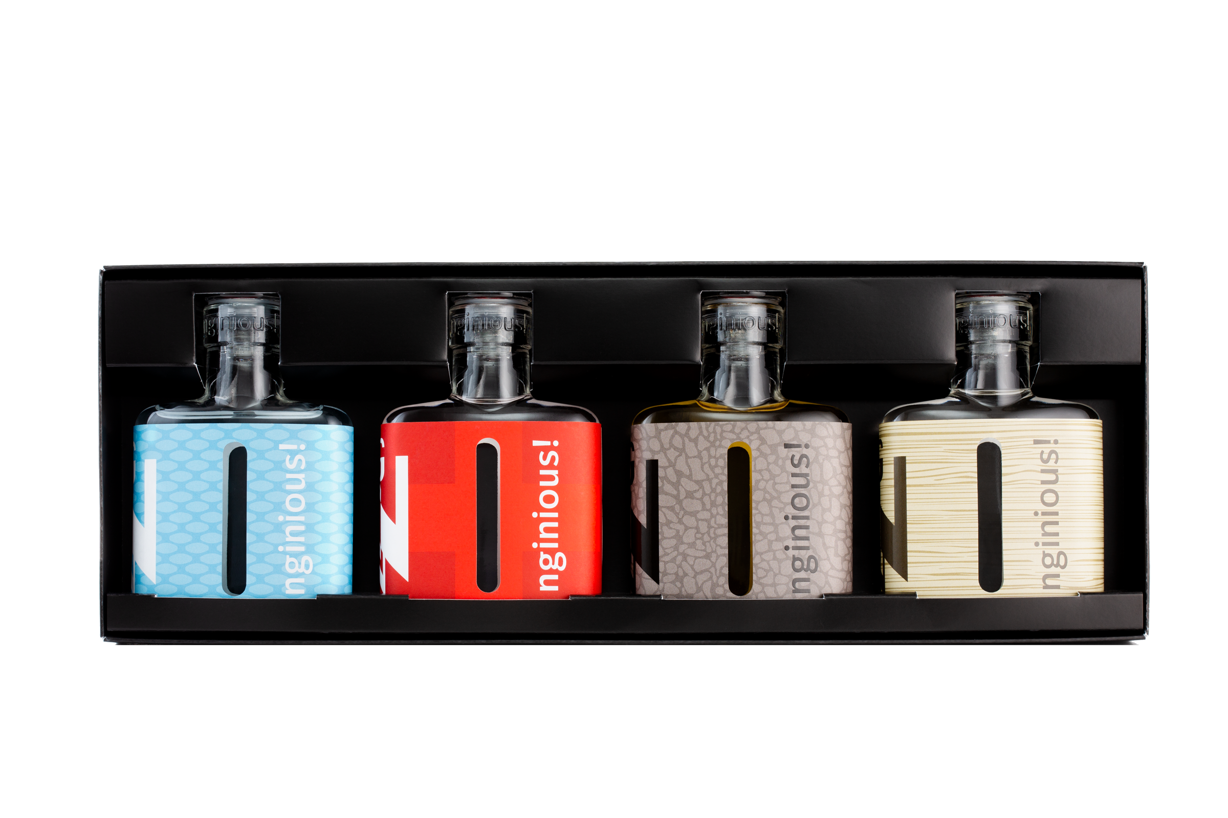 the ultimate taste box gift for a gin lover. includes 4 sample gin bottles from nginious!